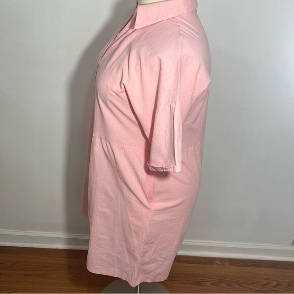 NWT Deepself Boutique Pink Button Front Linen‎ Romper/Shortie -- 2XL - Picture 8 of 12